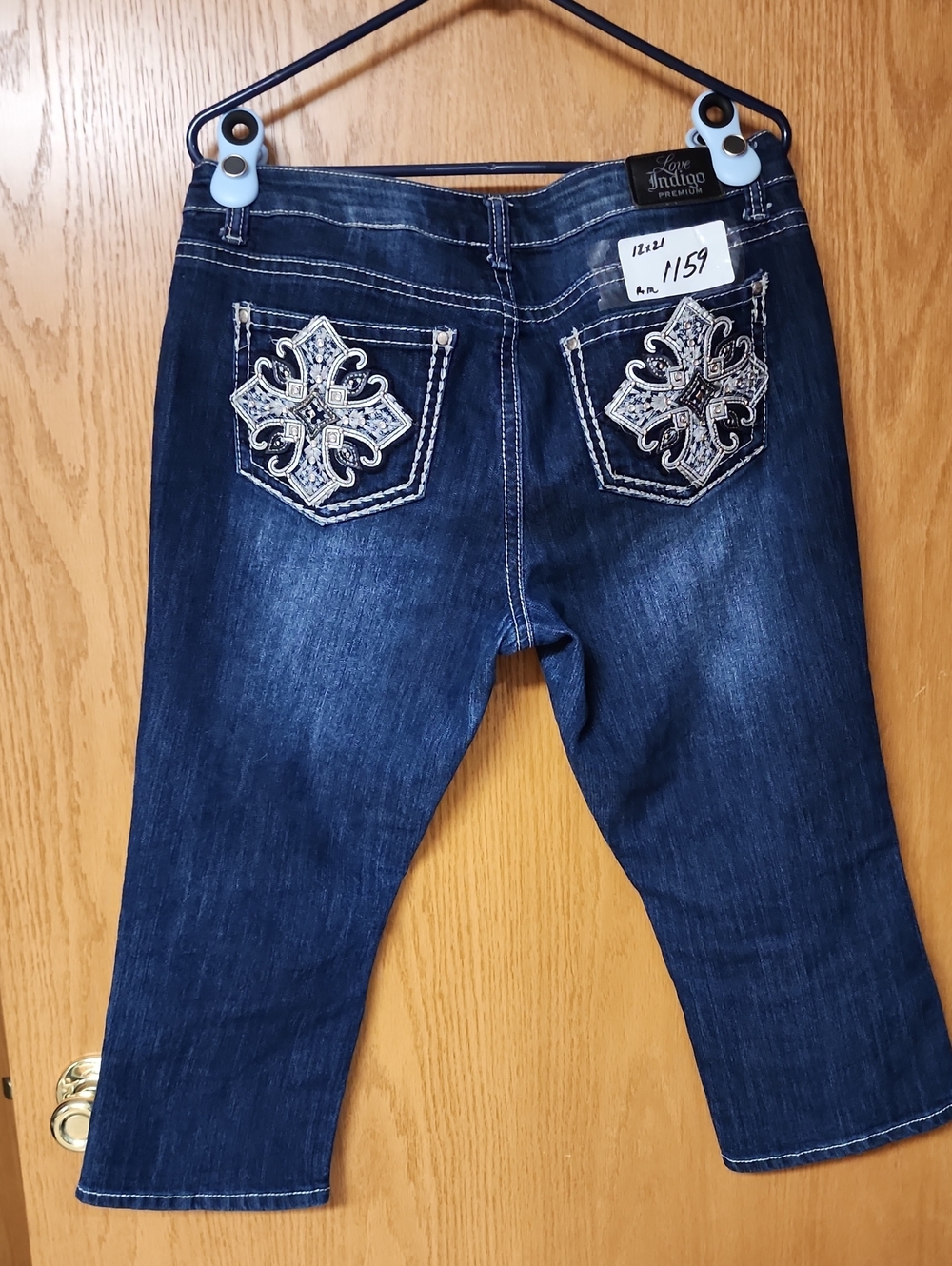 Love Indigo Dark Blue Embellished Pocket Women’s Jeans 12x21 number 1159